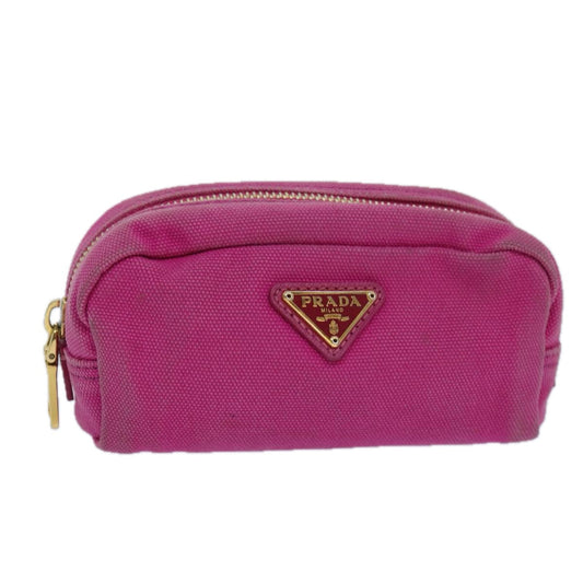 PRADA Pouch Canvas Pink  bs15644