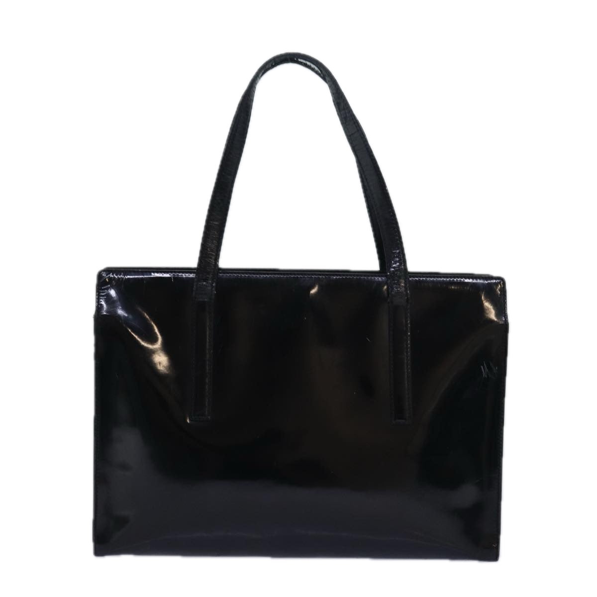 PRADA Hand Bag Enamel Black  bs15686