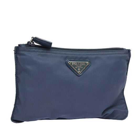 PRADA Pouch Nylon Blue  bs15790
