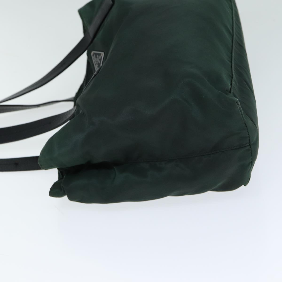 PRADA Shoulder Bag Nylon Leather Khaki Black  bs15815