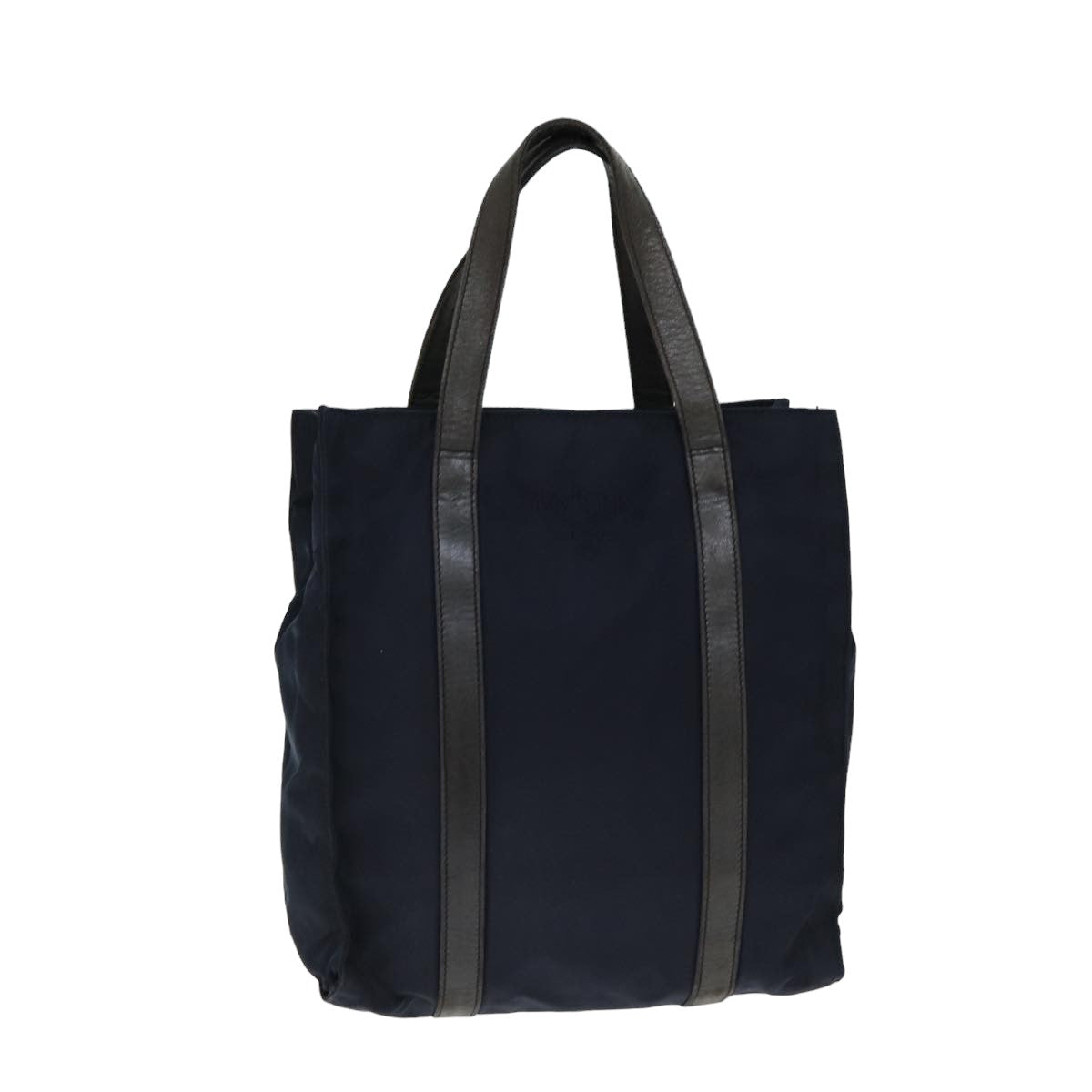 PRADA Hand Bag Nylon Leather Navy Black  bs15818