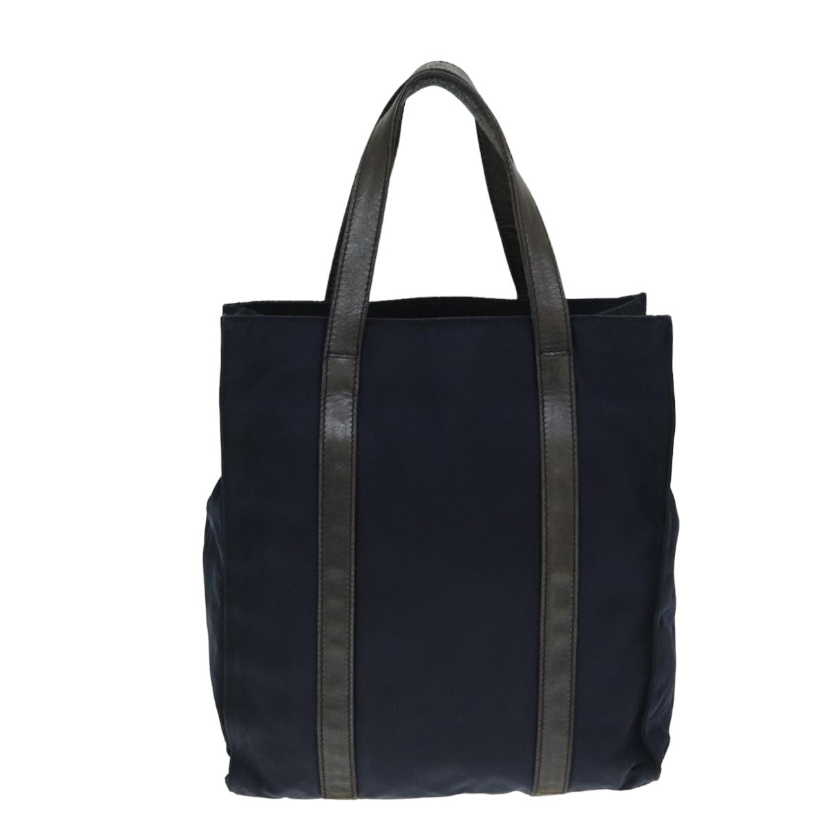 PRADA Hand Bag Nylon Leather Navy Black  bs15818