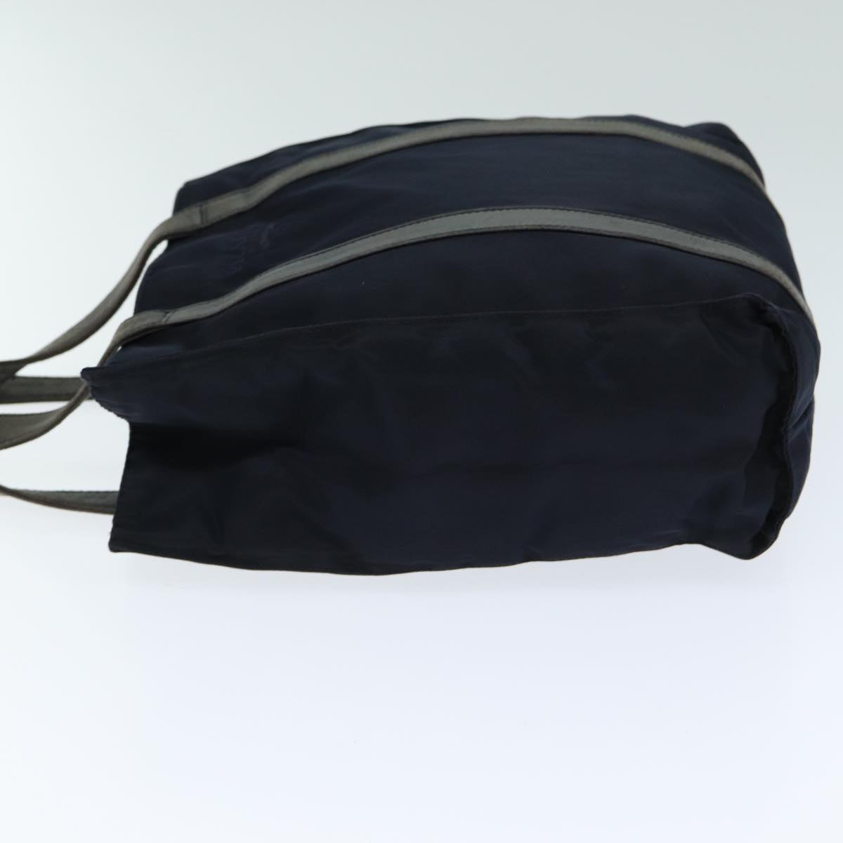 PRADA Hand Bag Nylon Leather Navy Black  bs15818