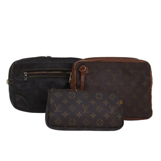 LOUIS VUITTON Monogram Clutch Bag 3Set LV bs15947