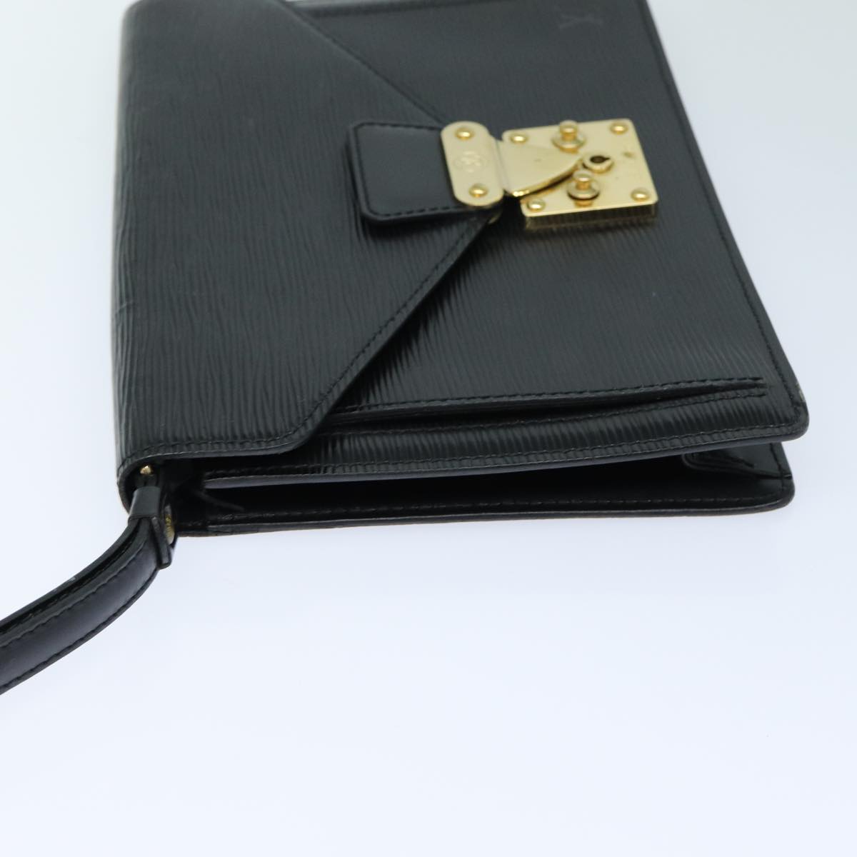 LOUIS VUITTON Epi Serie Dragonne Hand Bag Black Noir M52612 LV bs15975