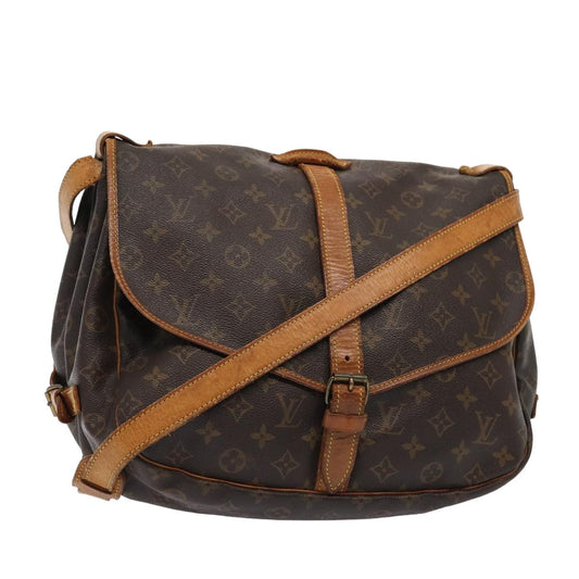 LOUIS VUITTON Monogram Saumur 35 Shoulder Bag M42254 LV bs16127