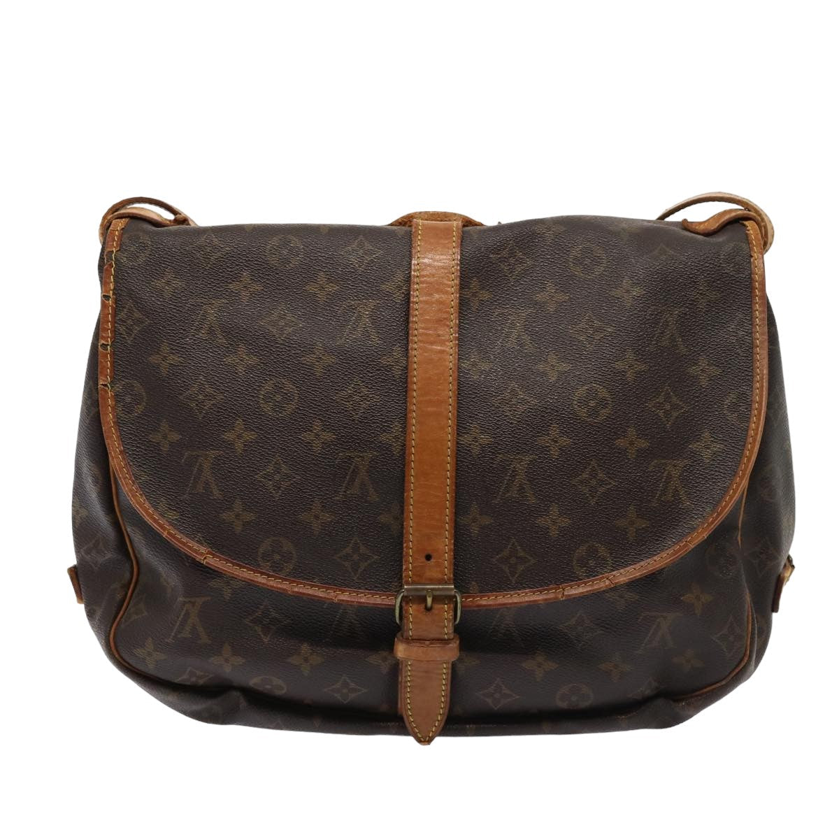 LOUIS VUITTON Monogram Saumur 35 Shoulder Bag M42254 LV bs16127