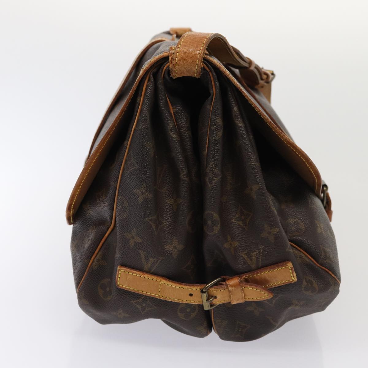 LOUIS VUITTON Monogram Saumur 35 Shoulder Bag M42254 LV bs16127