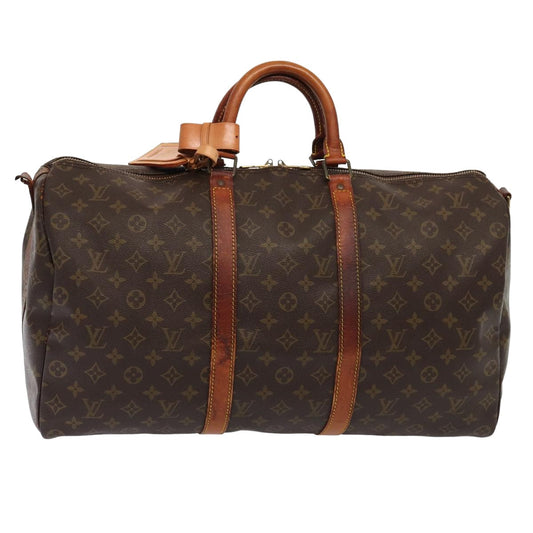LOUIS VUITTON Monogram Keepall Bandouliere 50 Boston Bag M41416 LV bs16137