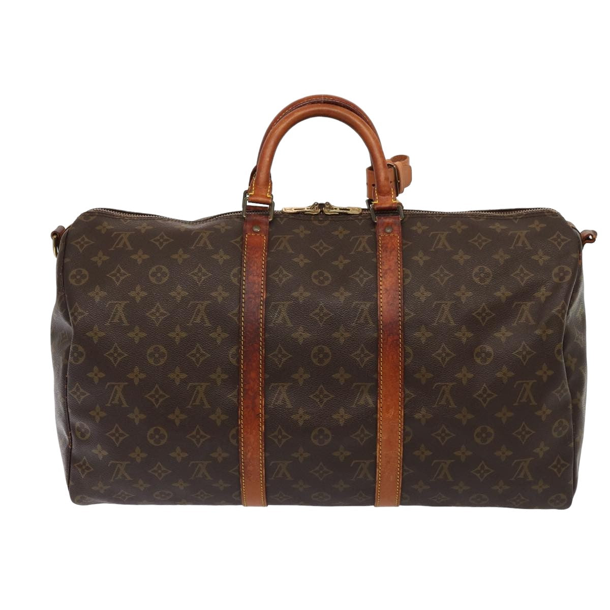 LOUIS VUITTON Monogram Keepall Bandouliere 50 Boston Bag M41416 LV bs16137
