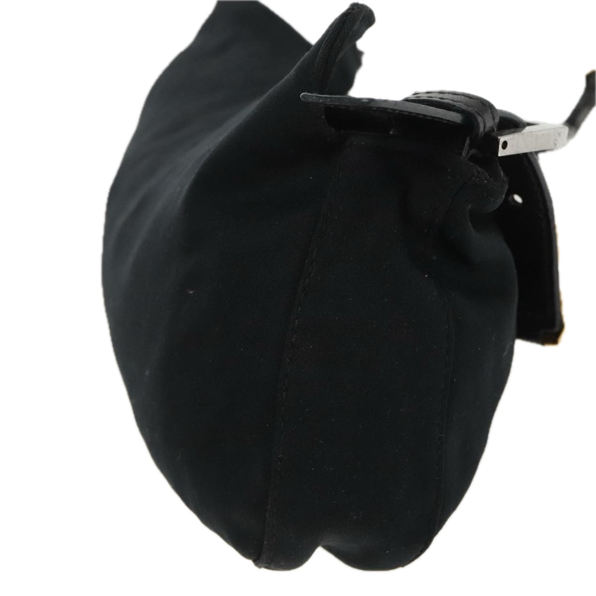 FENDI Shoulder Bag Nylon Black Gold Silverbs20145
