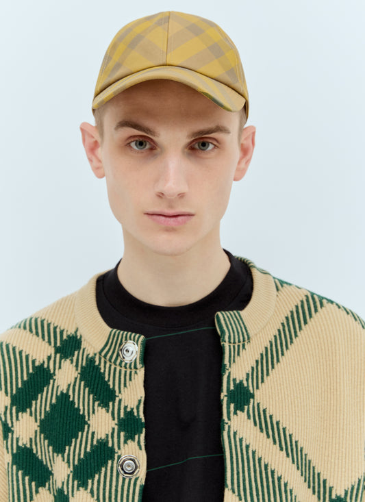 Burberry Men Check Baseball Cap