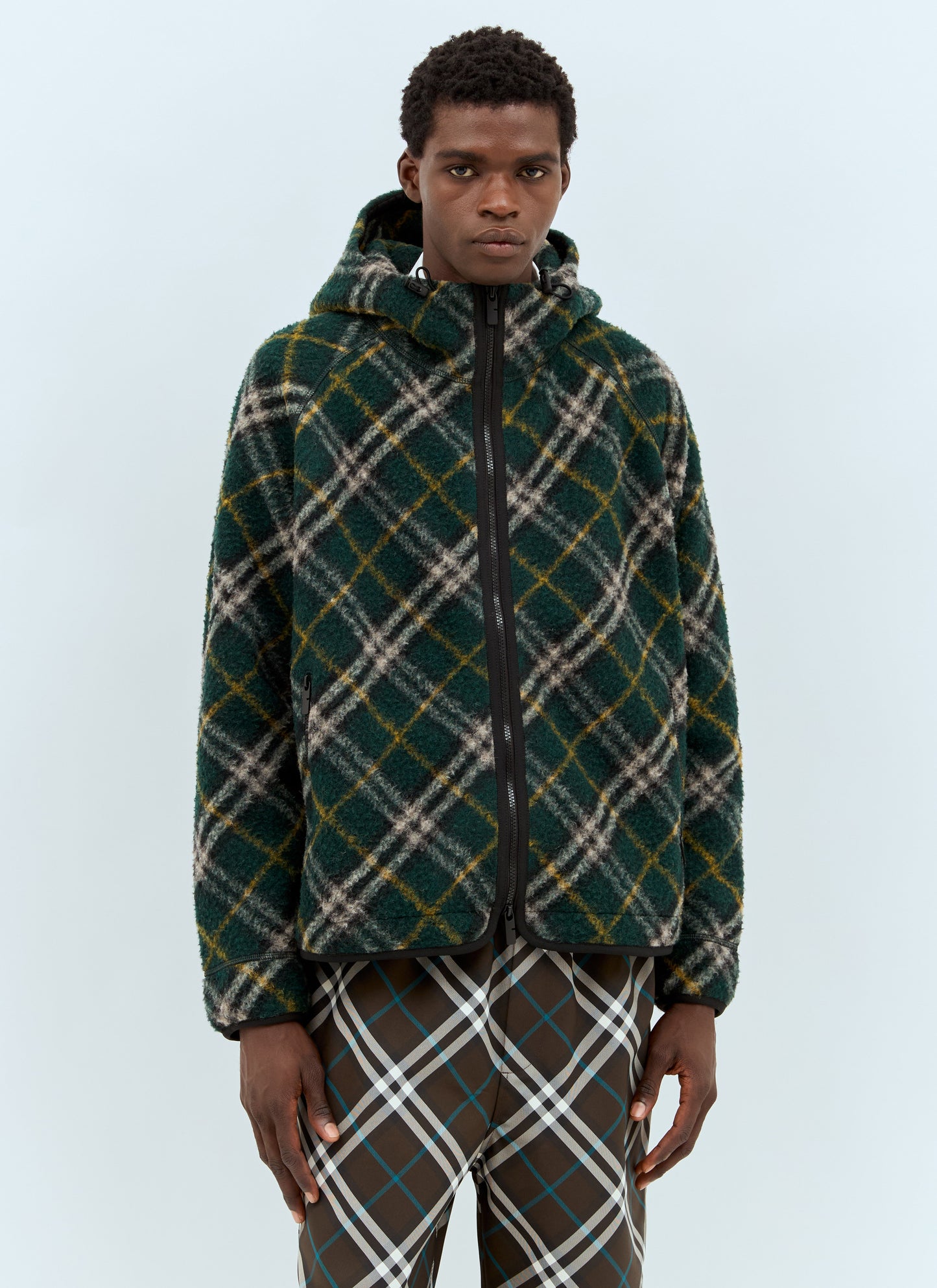 Burberry Men Check Fleece Jacket