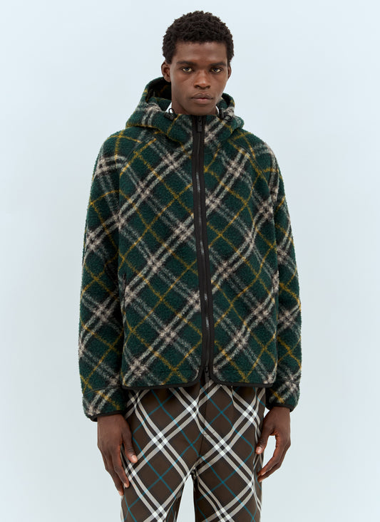 Burberry Men Check Fleece Jacket
