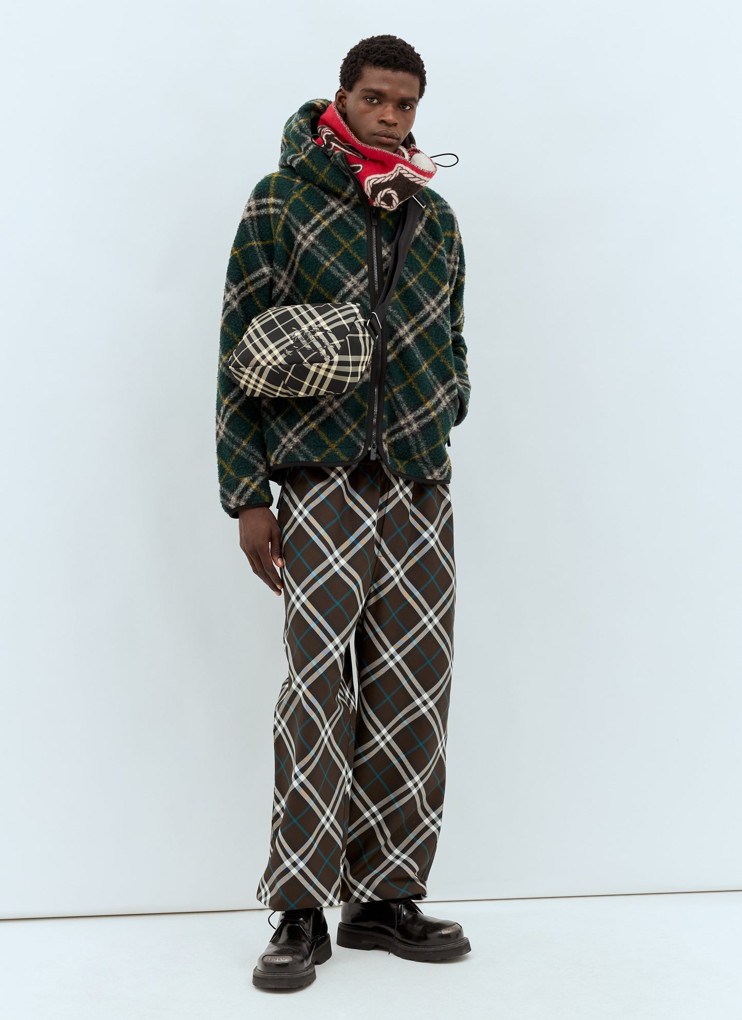 Burberry Men Check Twill Pants