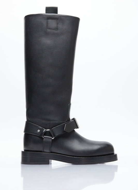 Burberry Women Leather Saddle Tall Boots