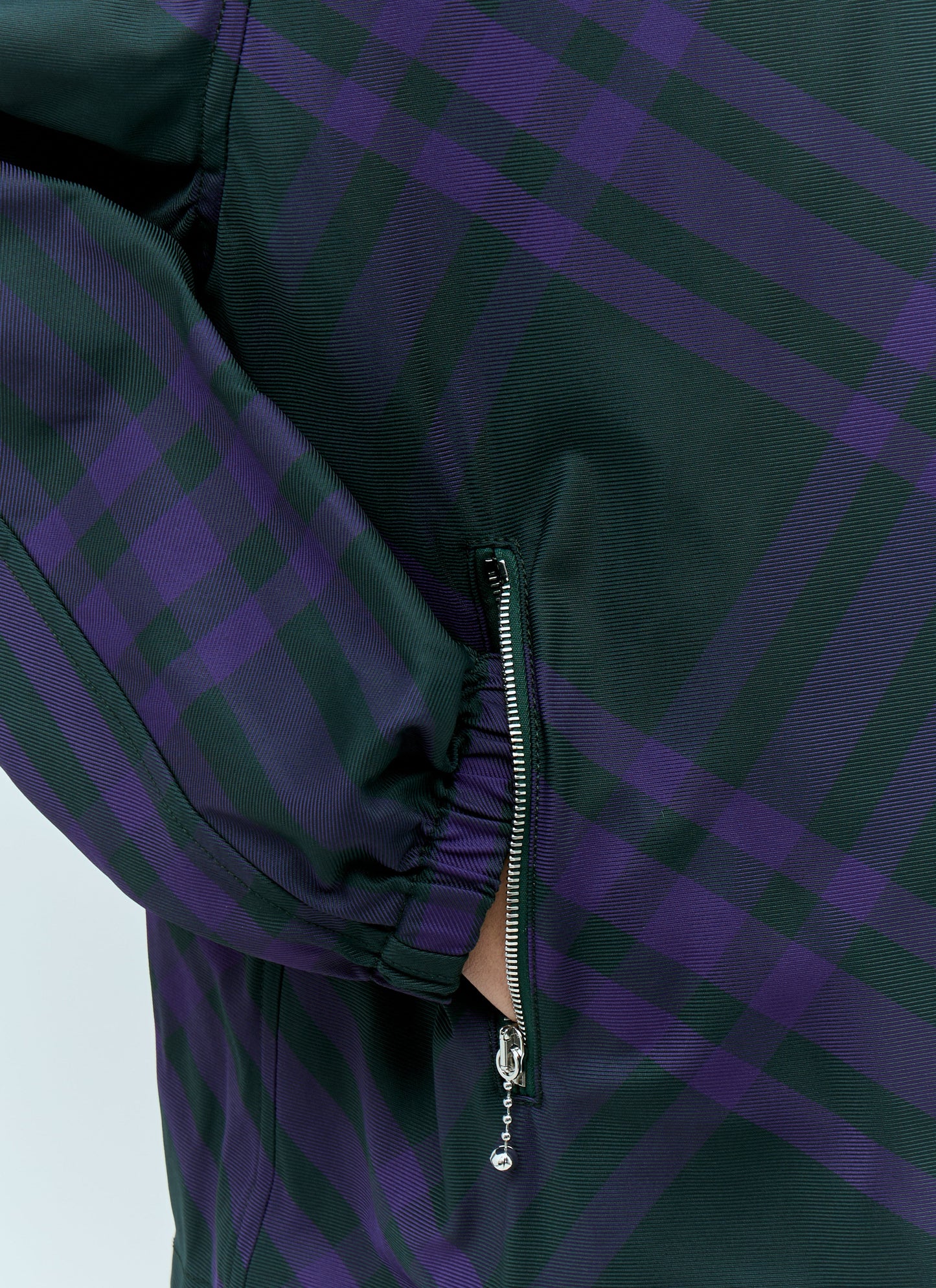 Burberry Women Check Nylon-Twill Windbreaker Jacket