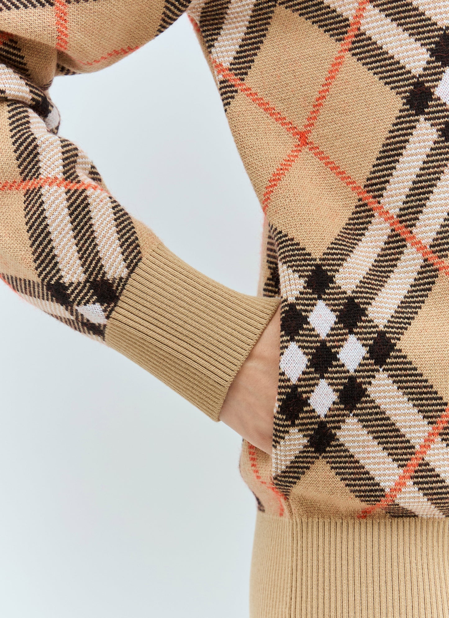 Burberry Women Check Wool-Blend Cardigan