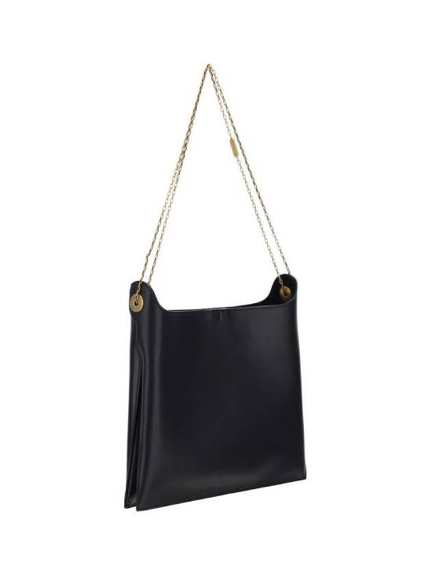 Saint Laurent Logo Print Shoulder Bag Black
