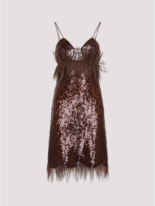 Bottega Veneta short dress 716599 V2F70 2164 DARK CHESTNUT