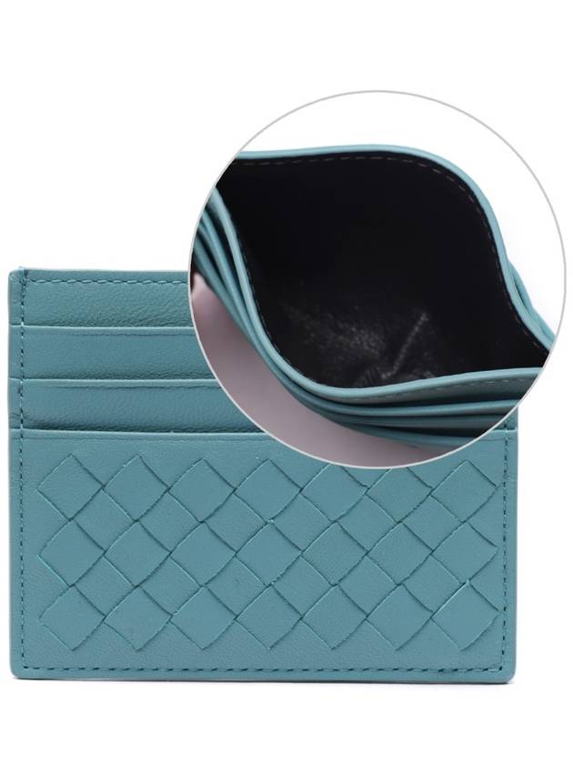 Bottega Veneta Intrecciato Weaving Card Wallet Blue