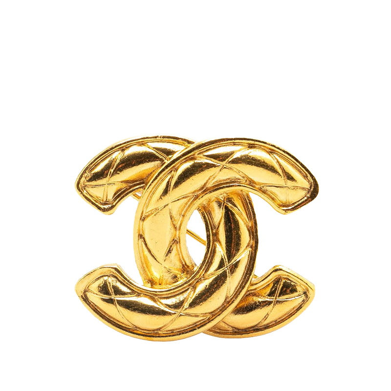 Chanel Vintage Coco Mark Brooch Gold
