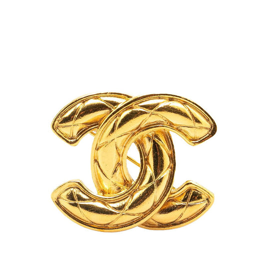 Chanel Vintage Coco Mark Brooch Gold