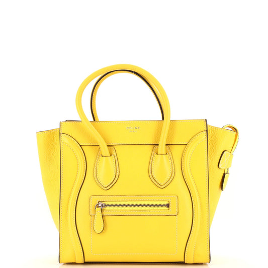 Celine Luggage Bag Grainy Leather Micro