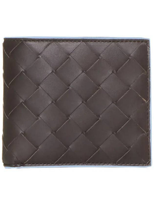 Bottega Veneta Intrecciato Half Half Wallet Brown