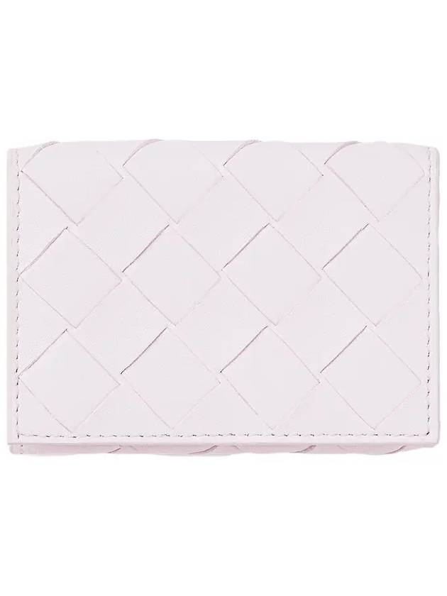 Bottega Veneta TINy Tri-Fold Zipper Half Wallet Pink