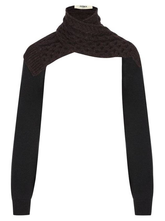 Fendi Long Sleeve Wool Turtleneck Dark Purple