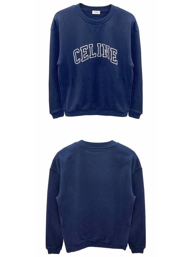 CELINE College Logo Sweatshirt Navy