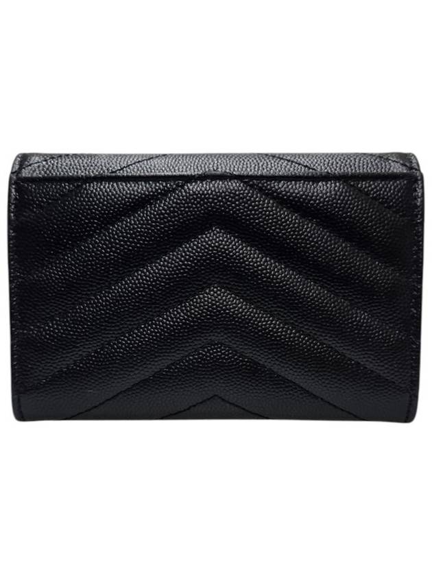 Saint Laurent 414404 Monogram Envelope Silver Logo Card Business Holder