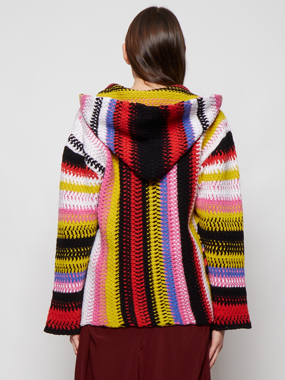 Chloe Macramã Cashmere Hoodie Multicolor
