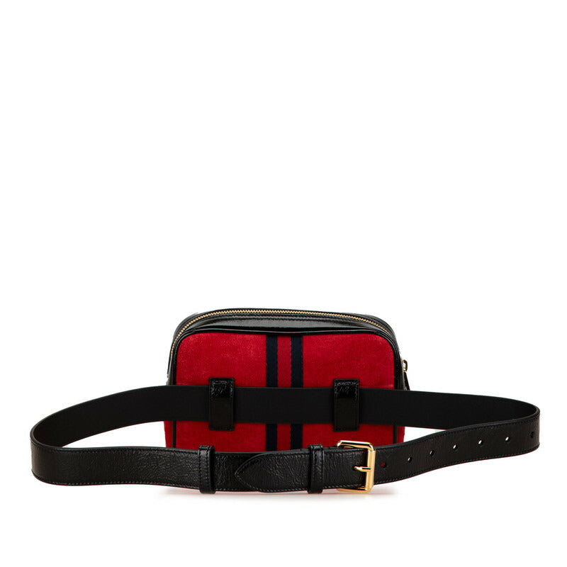Gucci Ophidia Suede Patent Leather Belt Bag