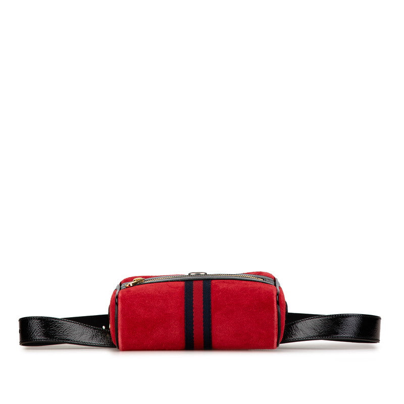 Gucci Ophidia Suede Patent Leather Belt Bag