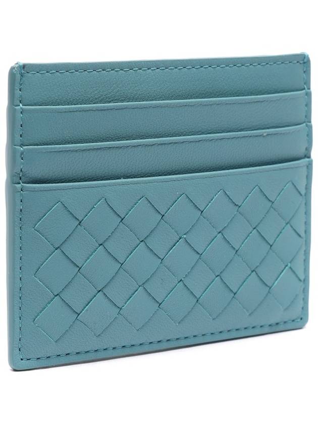 Bottega Veneta Intrecciato Weaving Card Wallet Blue