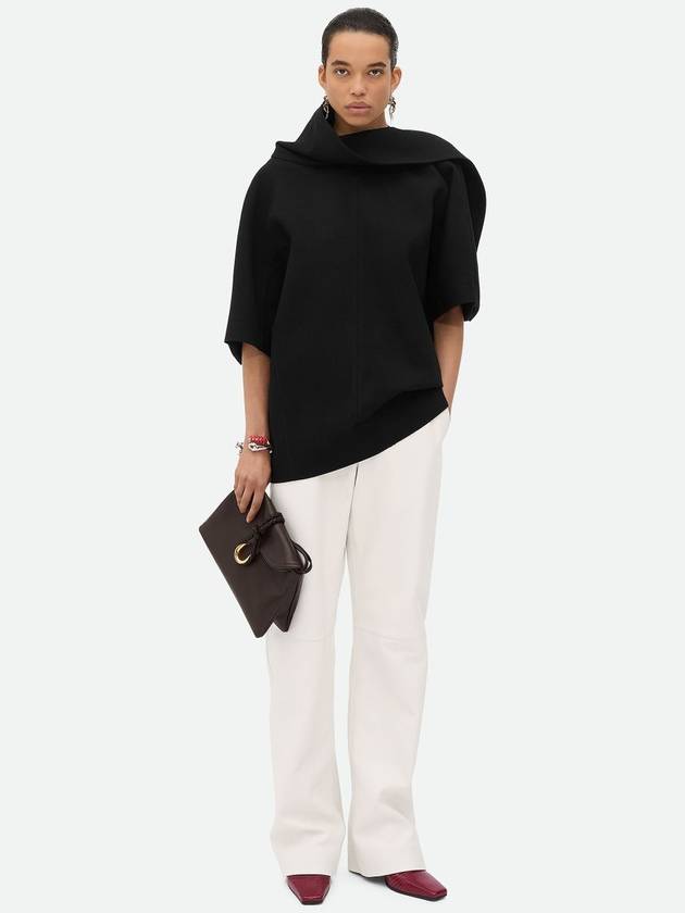 Bottega Veneta Liberta Small Leather Cross Bag Black