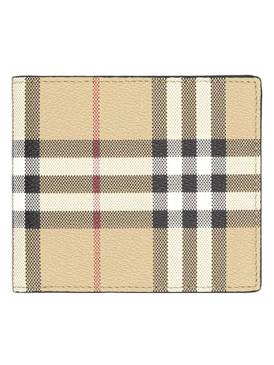 Burberry Men's Vintage Check Half Wallet Beige