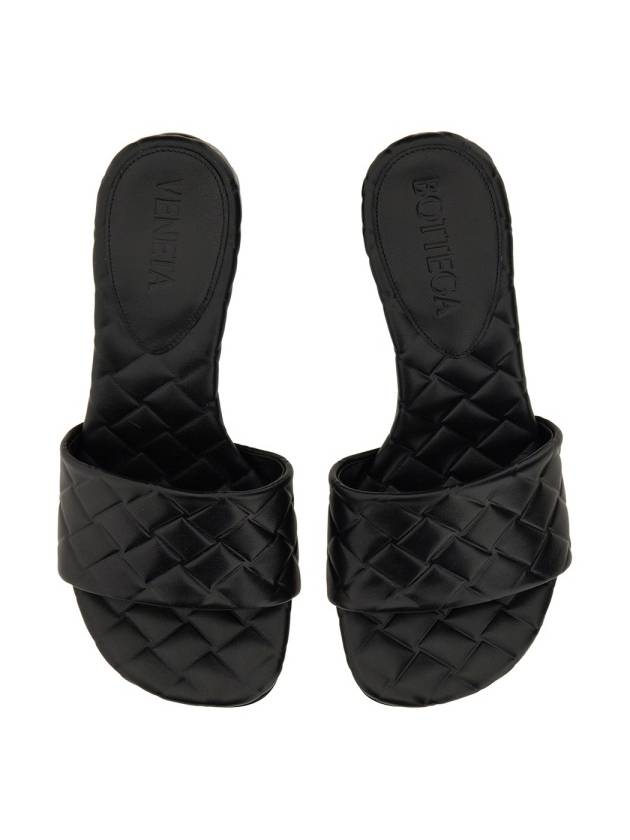 Bottega Veneta Amy Intrecciato Motif Leather Mule Heel Black