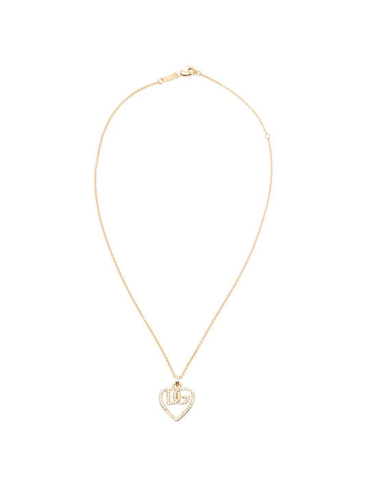 Dolce & Gabbana Women Heart And Logo Necklace