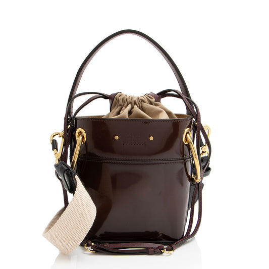 Chloe Patent Leather Roy Mini Bucket Bag