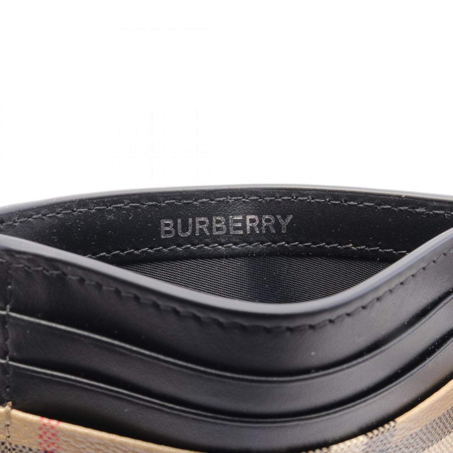 Burberry    Coated Canvas Leather Business Card Case ()