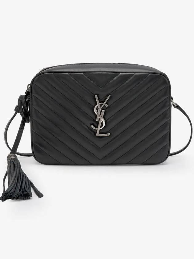 Saint Laurent Lou Quilted Leather Camera Cross Bag Black