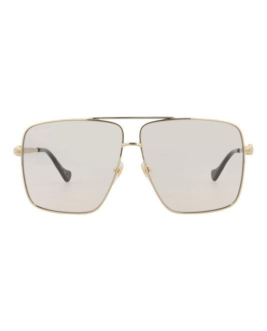 Aviator-Frame Metal Sunglasses