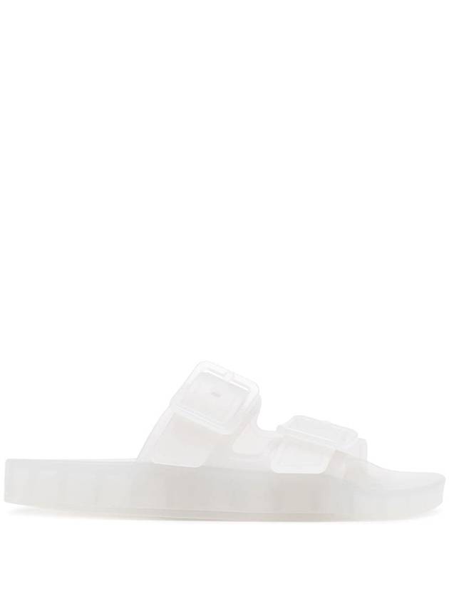 Balenciaga Mallorca Clear Rubber Slippers White