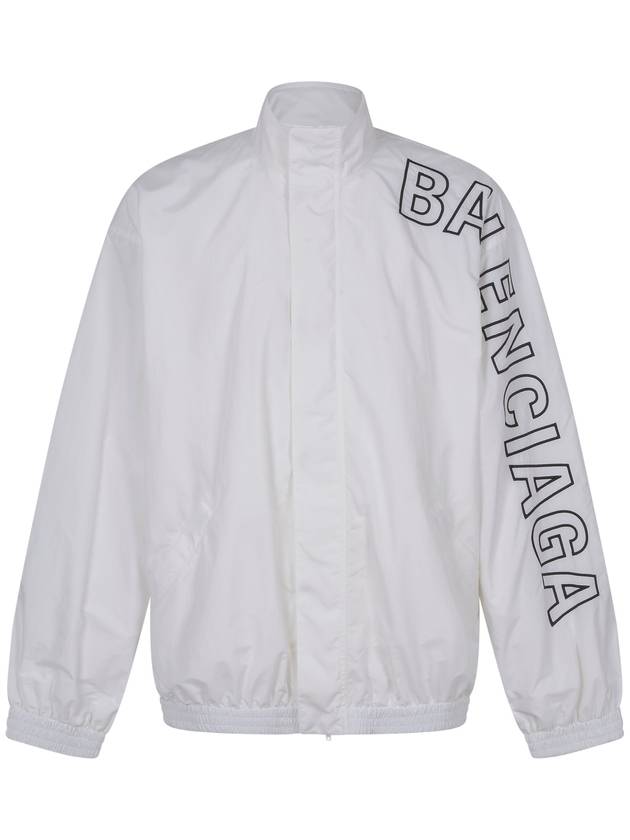 Balenciaga Embroidered Logo Track Jacket White