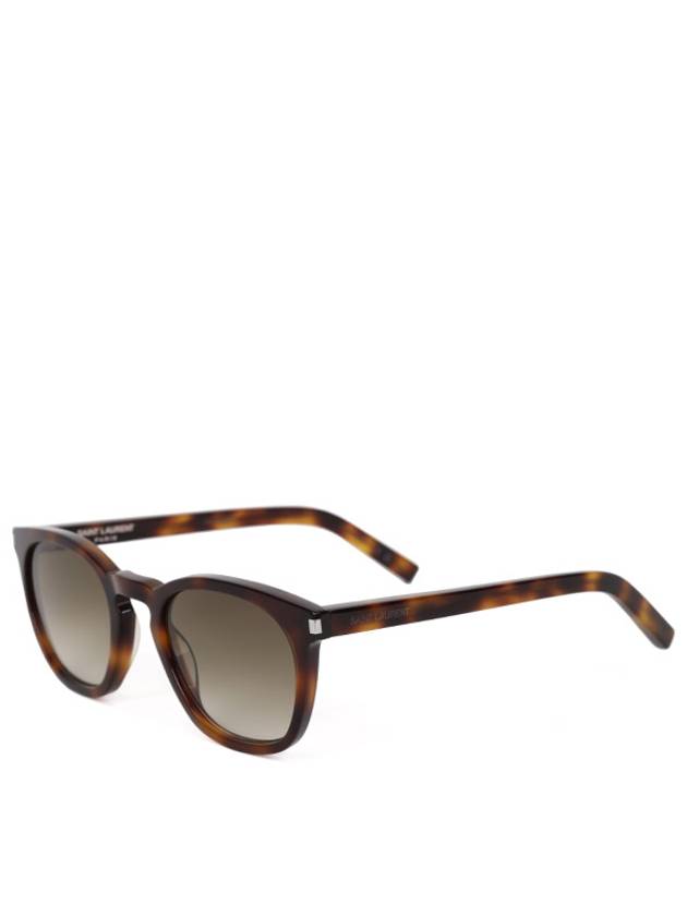 Saint Laurent Eyewear Tortoiseshell Round Sunglasses Brown