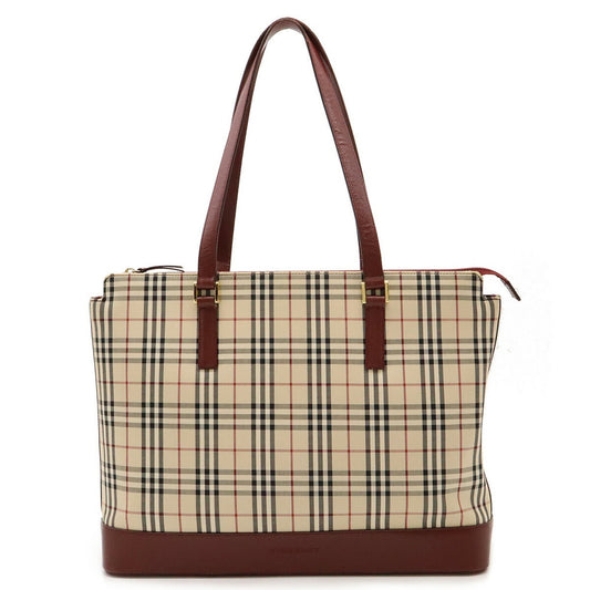 Burberry   Canvas Leather Shoulder Bag Tote Bag ()