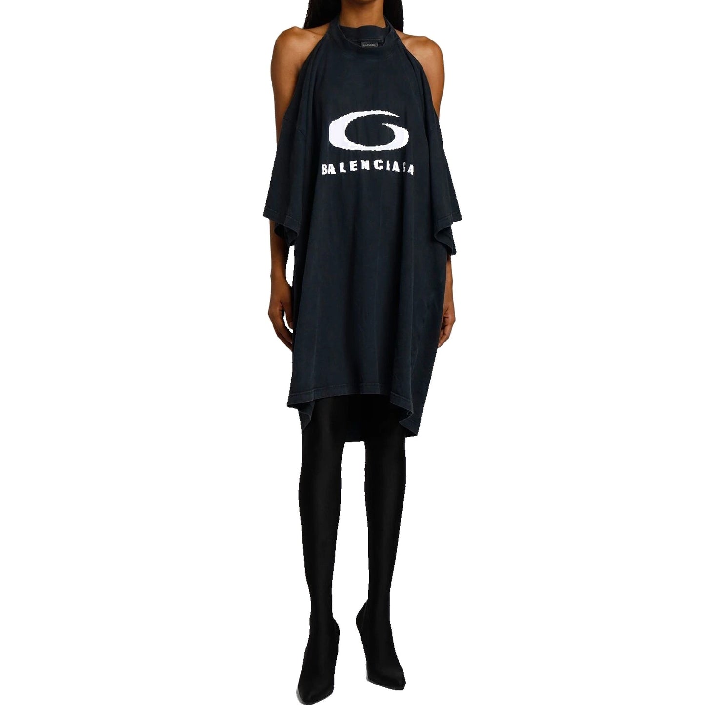 Balenciaga Icon Print T-Shirt Dress Women